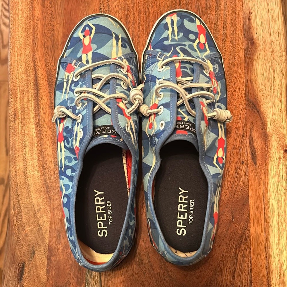 Sperrys with swimming figures